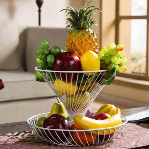 Corbeille à fruits et légumes en acier à double paroi – L'avant