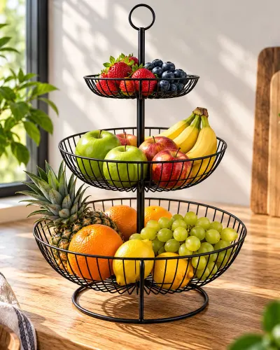 Corbeille à Fruits à Etages Design